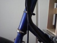 Front brake cable exits the loom..JPG