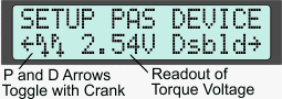 PAS Device preview line shows critical info on the signals present on the 5 pin PAS plug