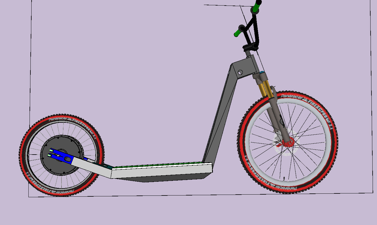 Custom Kickbike Build (laser cut and welded frame) | Endless Sphere DIY EV  Forum